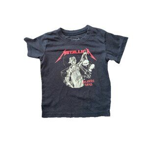 Metallica Toddler Size 3T Graphic Tee And Justice For All Short Sleeve T-Shirt W